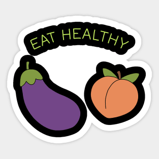 Eggplant and Peach Sticker